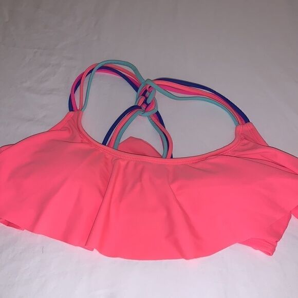 Cute bikini top racer back with ruffle - Picture 2 of 6